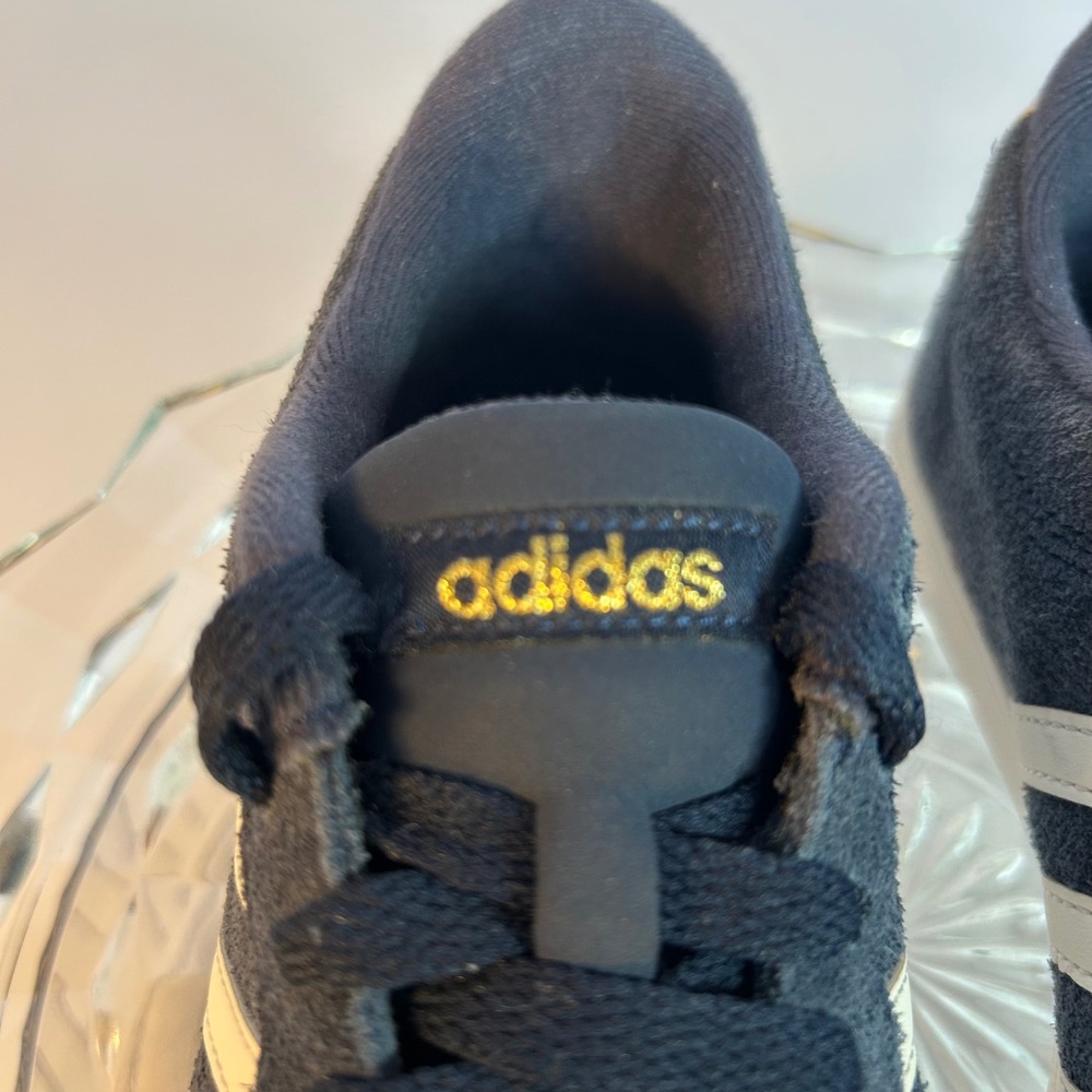 Adidas Court VL‎ Suede Blue White Striped Casual Shoes Sneakers Womens - Picture 3 of 7